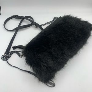 Carlos by Carlos Santana Faux Fur Black Crossbody Bag